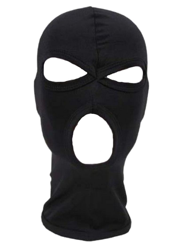 Sturmmaske dünn 3 Loch schwarz