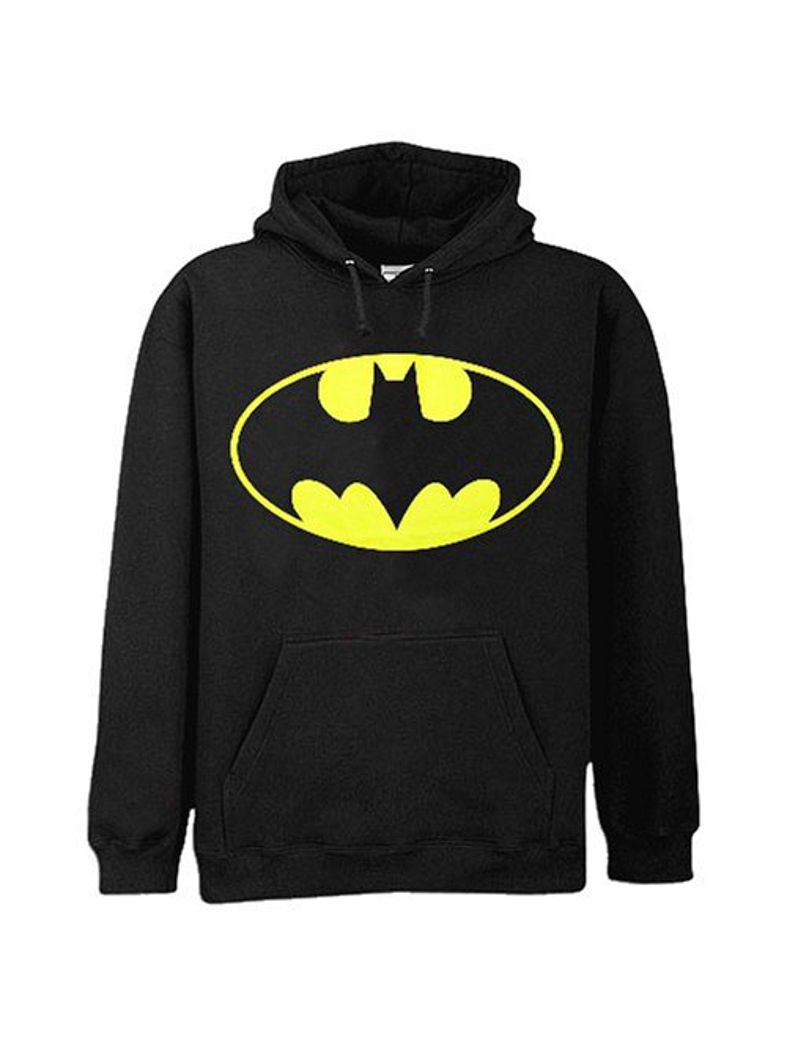 Hoodie Batman Logo gelb schwarz
