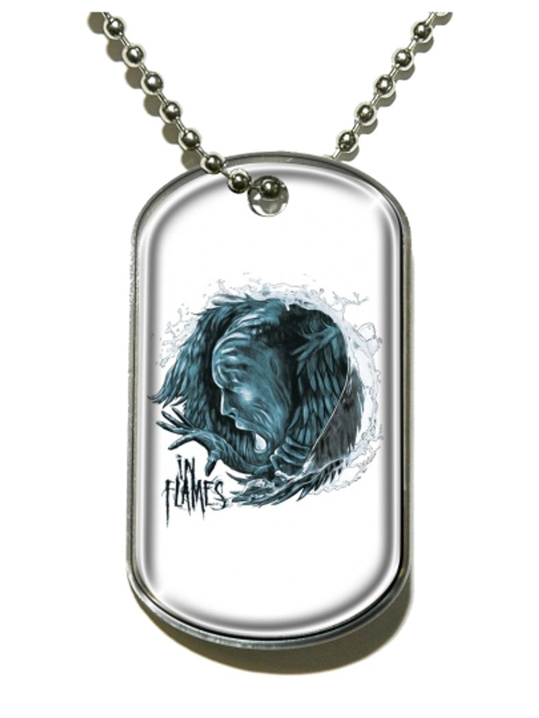 Erkennungsmarke In Flames Siren Charms Dog Tag Halskette