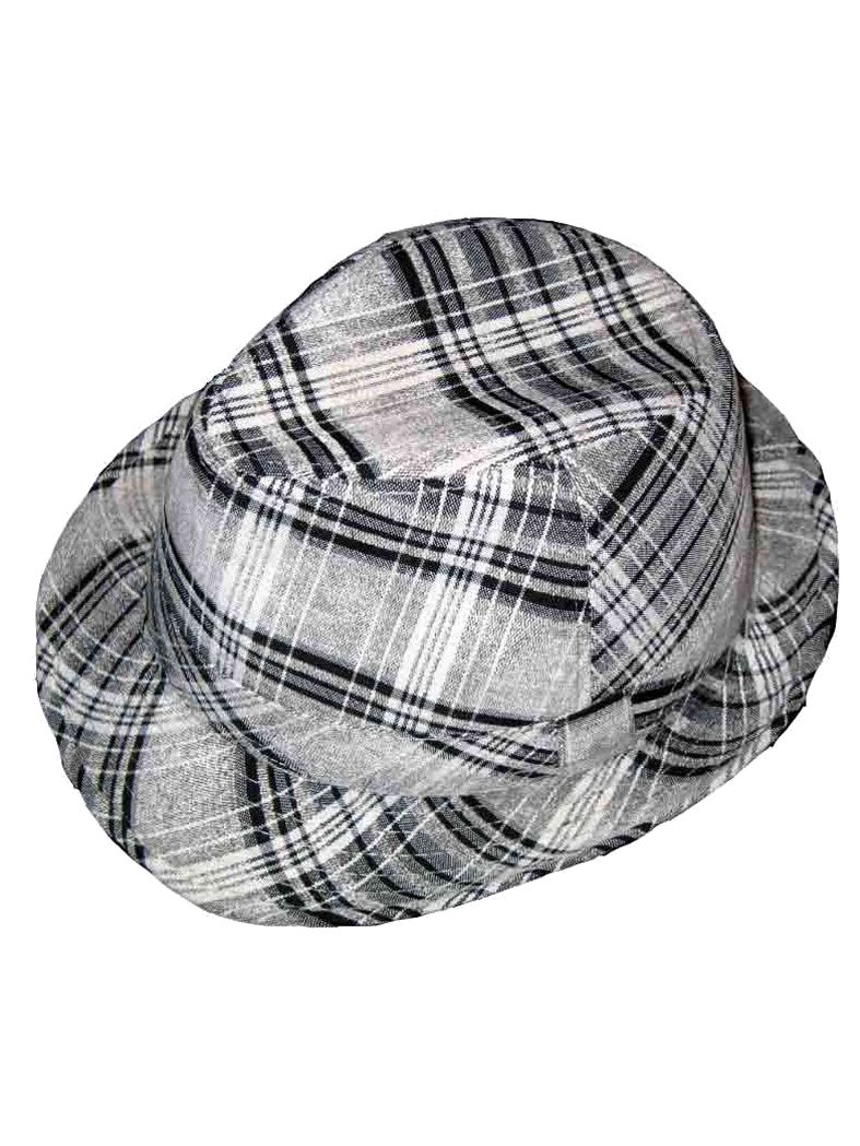 Clubstyle Trilby Hut grau Schotten Look