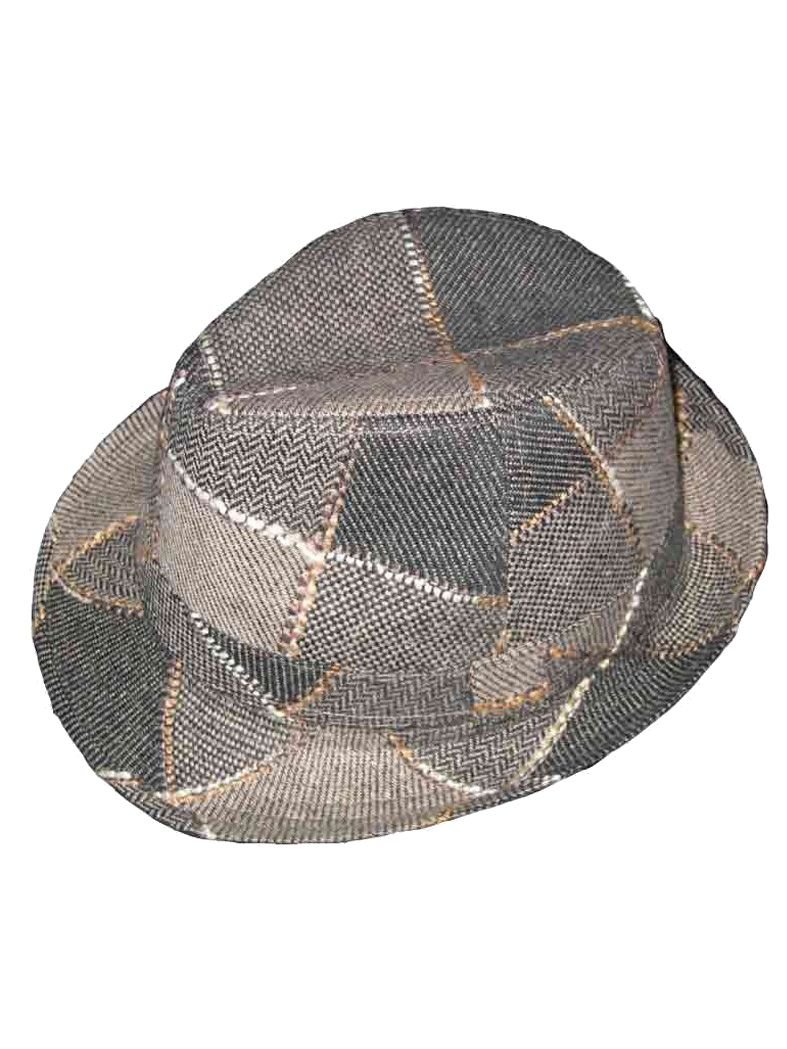 Clubstyle Trilby Hut grau gemustert