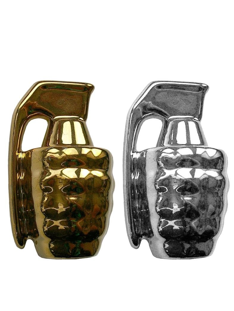 Salz und Pfefferstreuer Set Handgranate gold silber