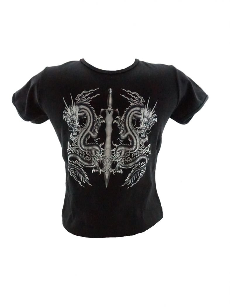 Kinder T-Shirt Drache mit Schwert