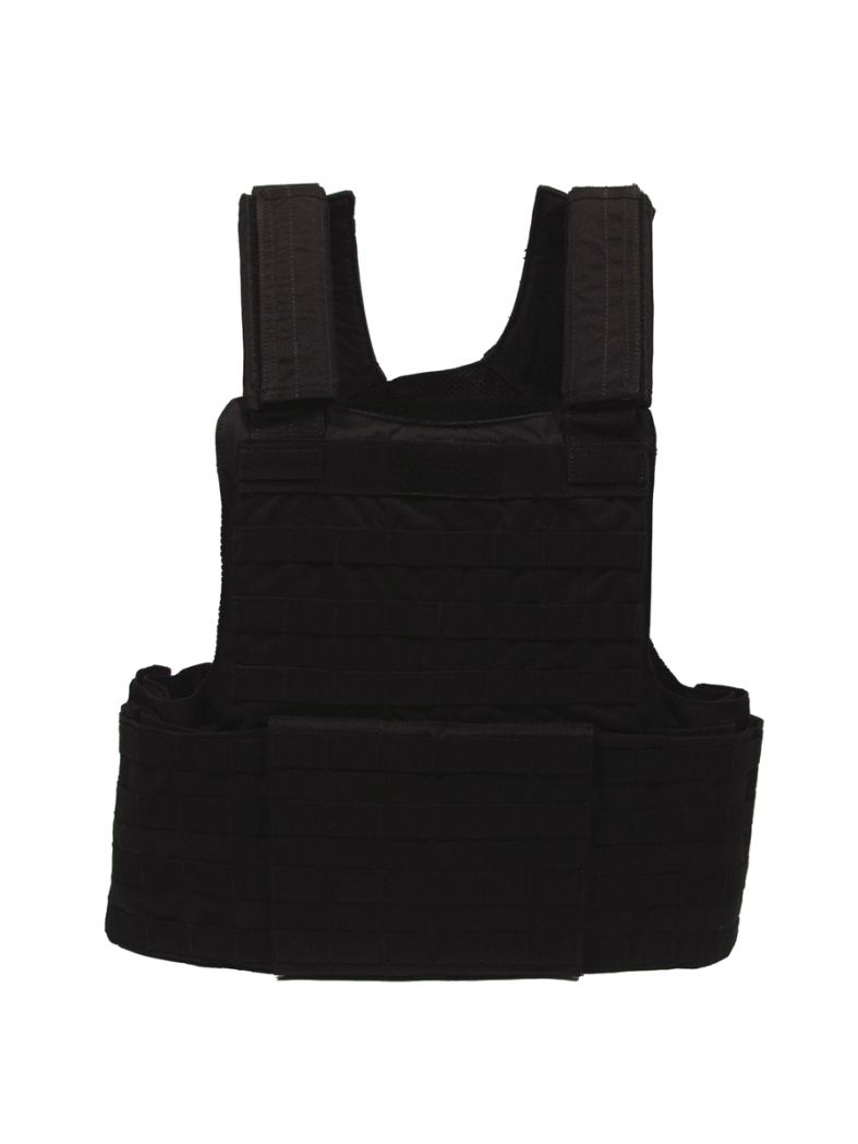 Weste mit Futter Molle schwarz mit Modular System