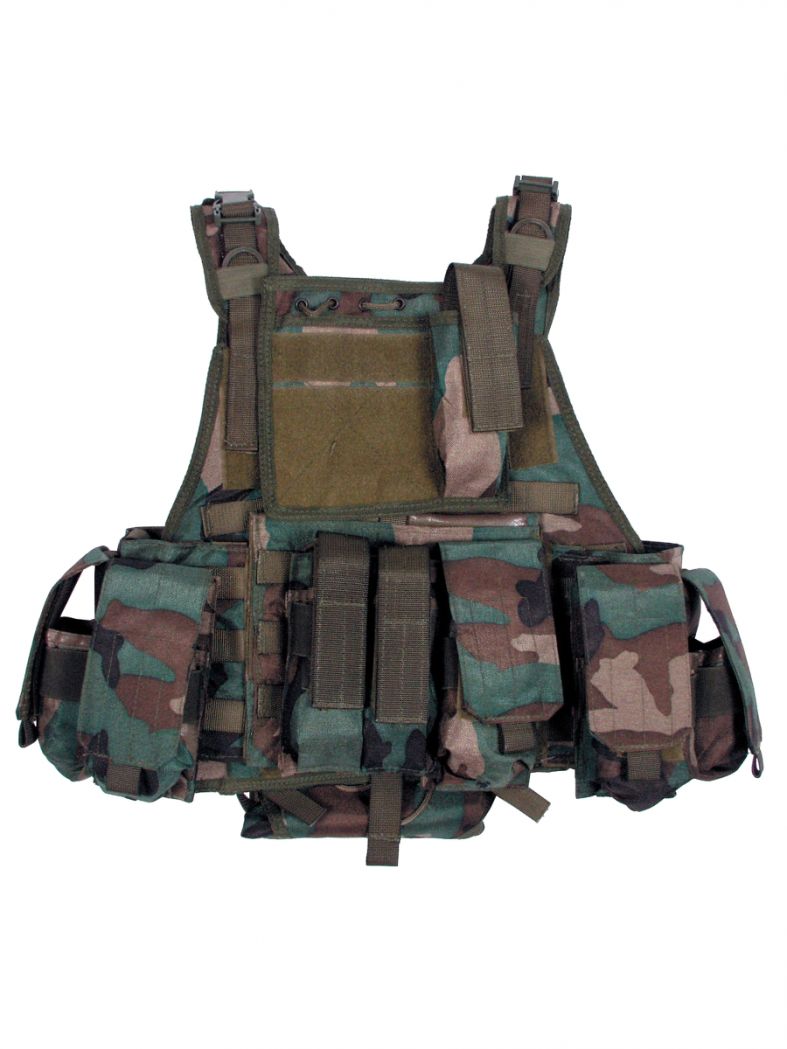 Tactical Weste woodland mit Modular System
