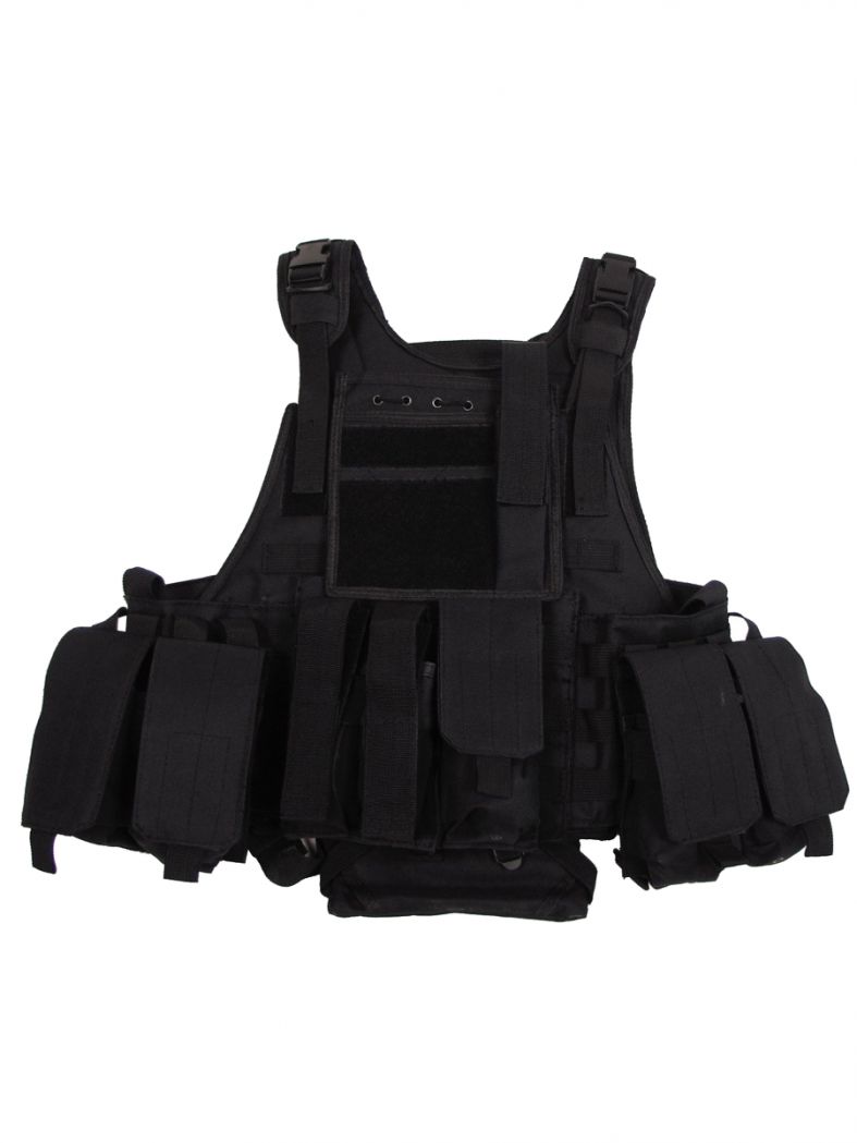 Tactical Weste schwarz mit Modular System
