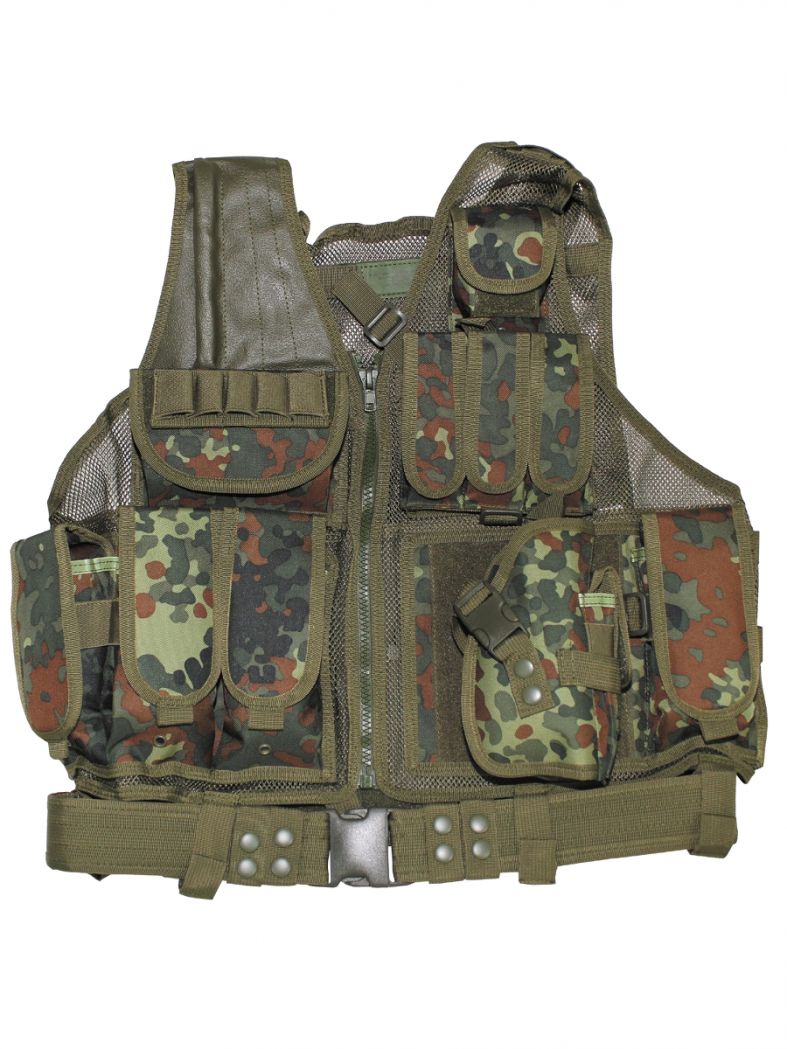 Einsatzweste USMC mit Koppel flecktarn