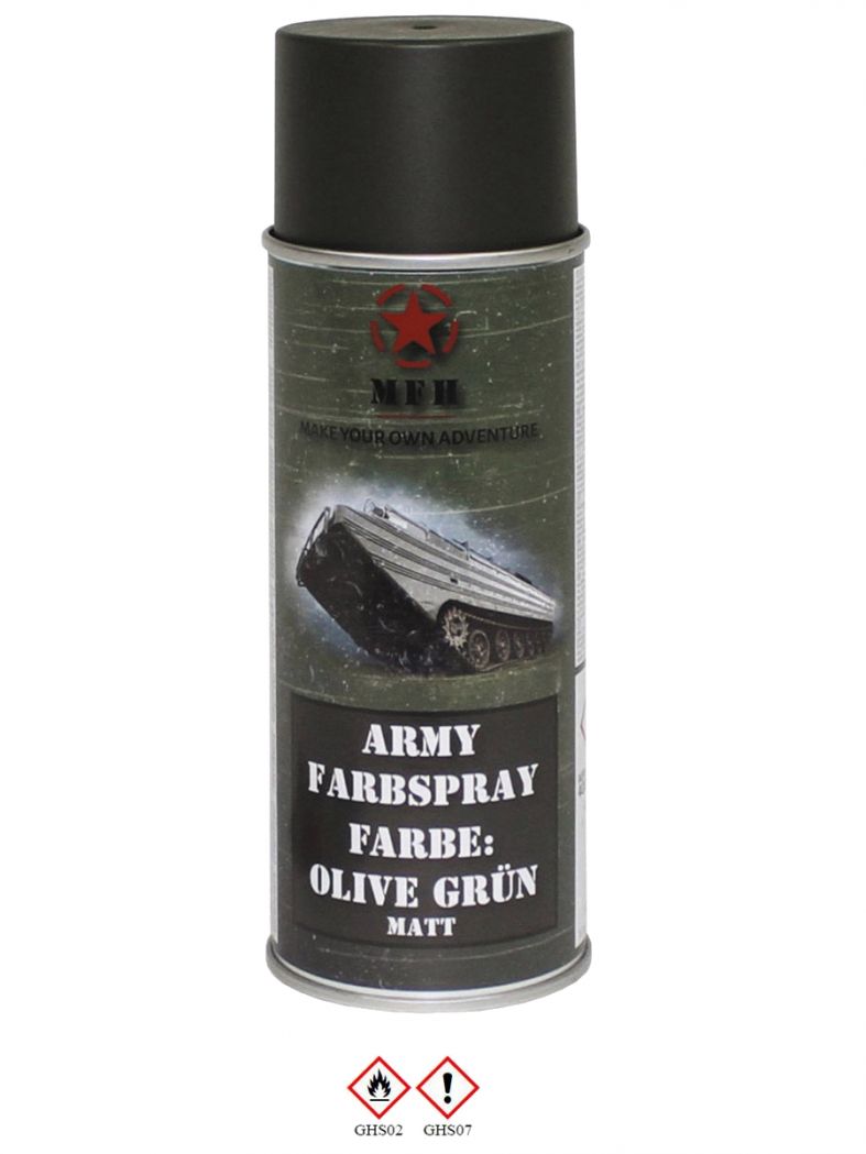 Militär Lack Spraydose Oliv grün matt