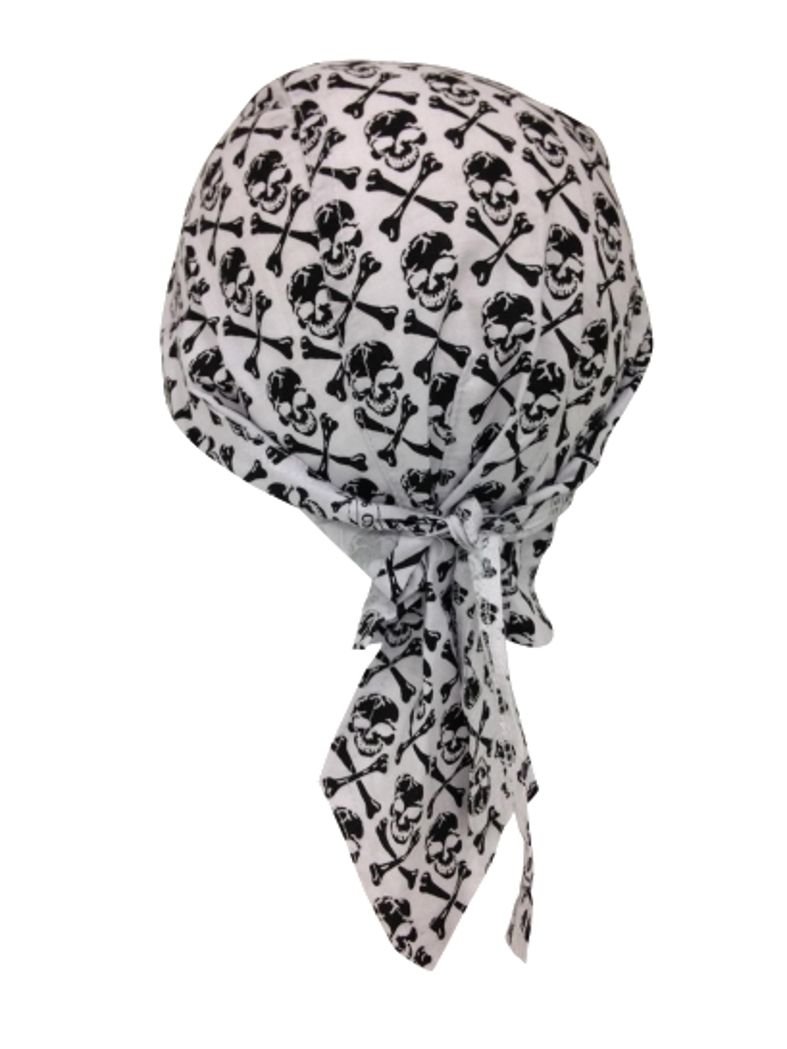 Bandana Cap Totenköpfe klein weiß