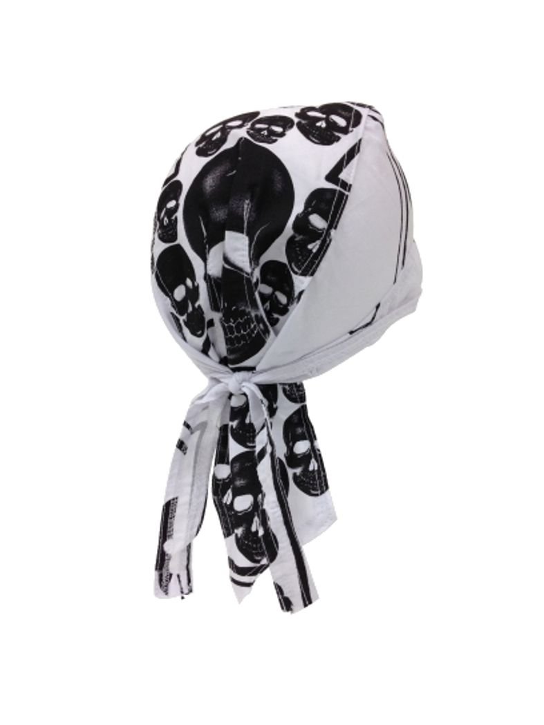 Bandana Cap Totenkopf groß weiß