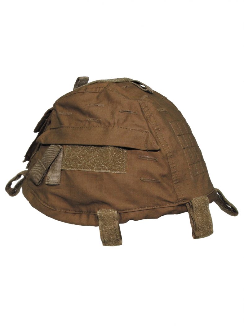 Helmbezug mit Taschen verstellbar coyote tan