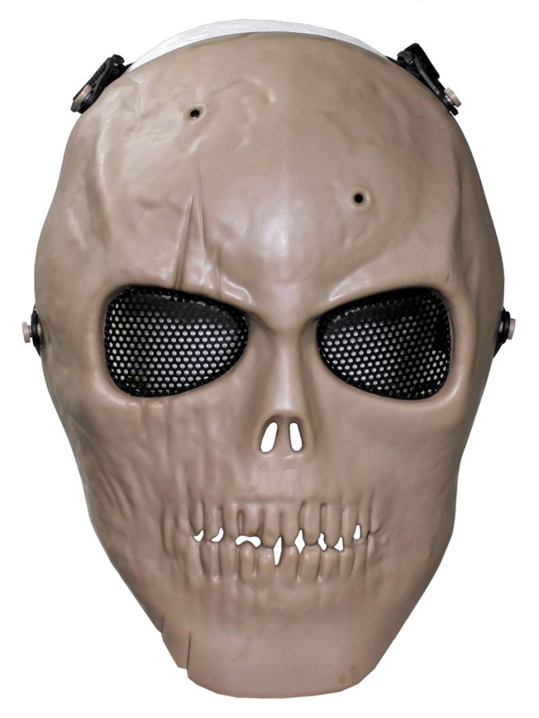 Gitter Schutzmaske Totenkopf coyote Vollschutz