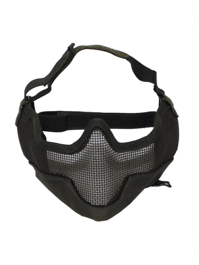 Halbschutz Gesichtsmaske oliv mit Gitter