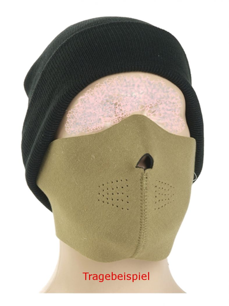 Neopren Gesichtsschutz Maske schwarz coyote tan wendbar