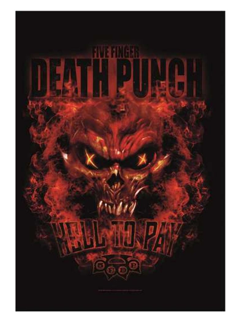 Five Finger Death Punch Poster Fahne Hell