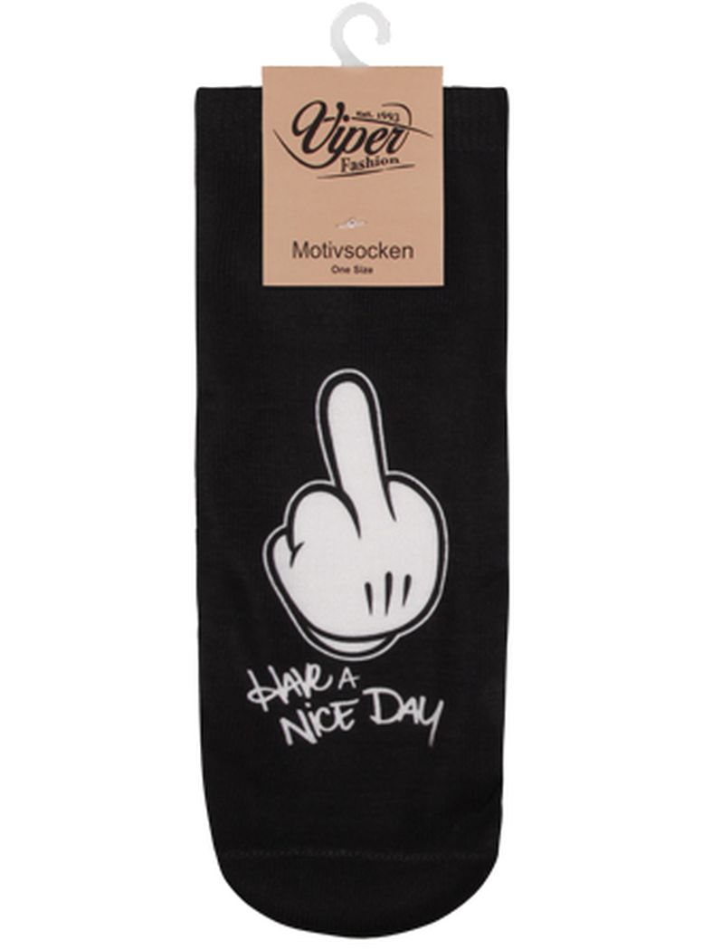 Sneaker Socken bedruckt have a nice day