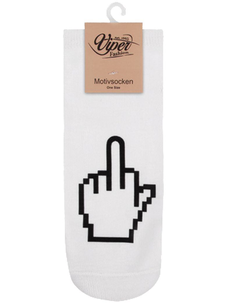Sneaker Socken bedruckt Fuck you digital