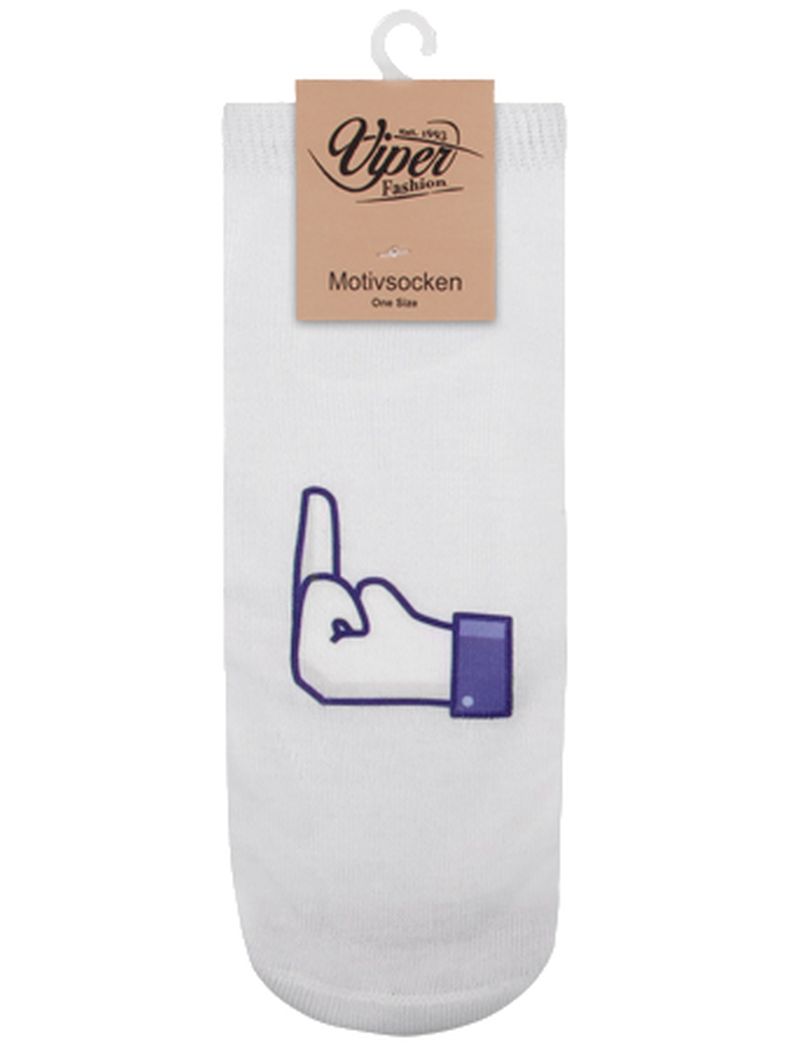 Sneaker Socken bedruckt Fuck you