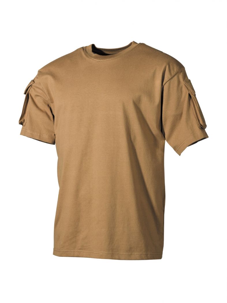 US Militär T-Shirt coyote mit Ärmeltaschen
