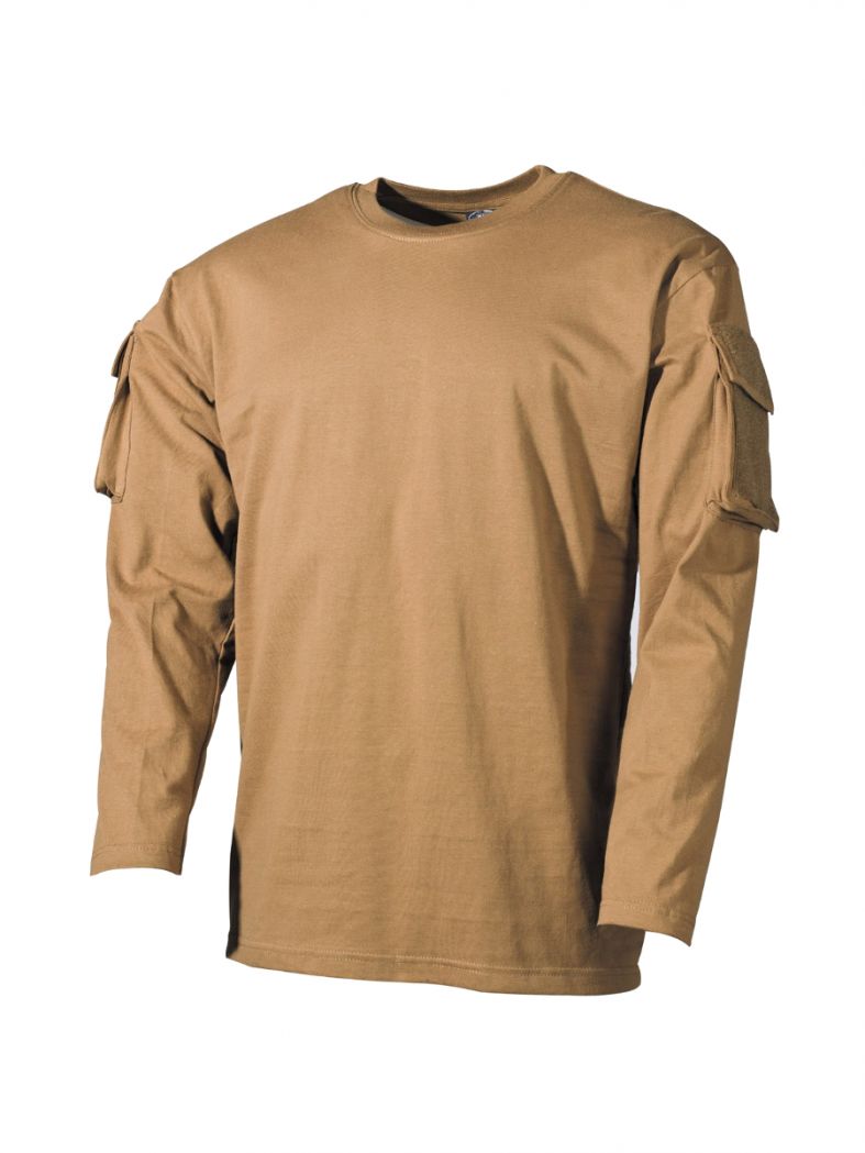 US Army Longsleeve Shirt coyote mit Ärmeltaschen