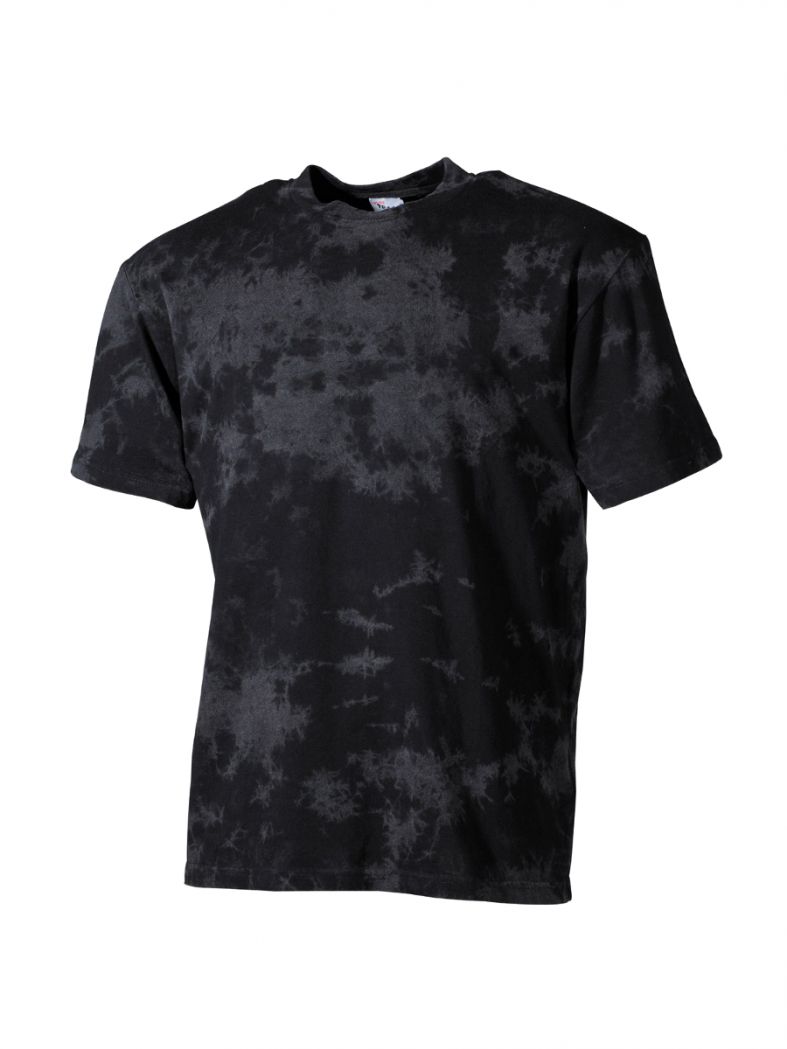 T-Shirt schwarz Batik Look