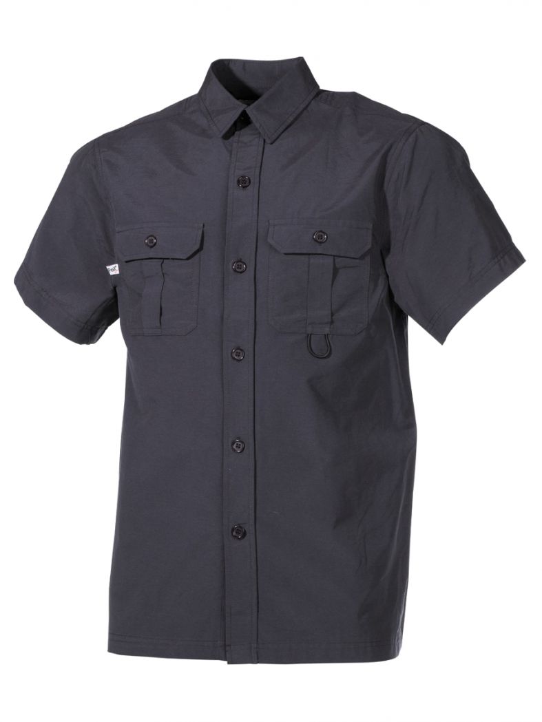 Kurzarm Outdoor Hemd schwarz