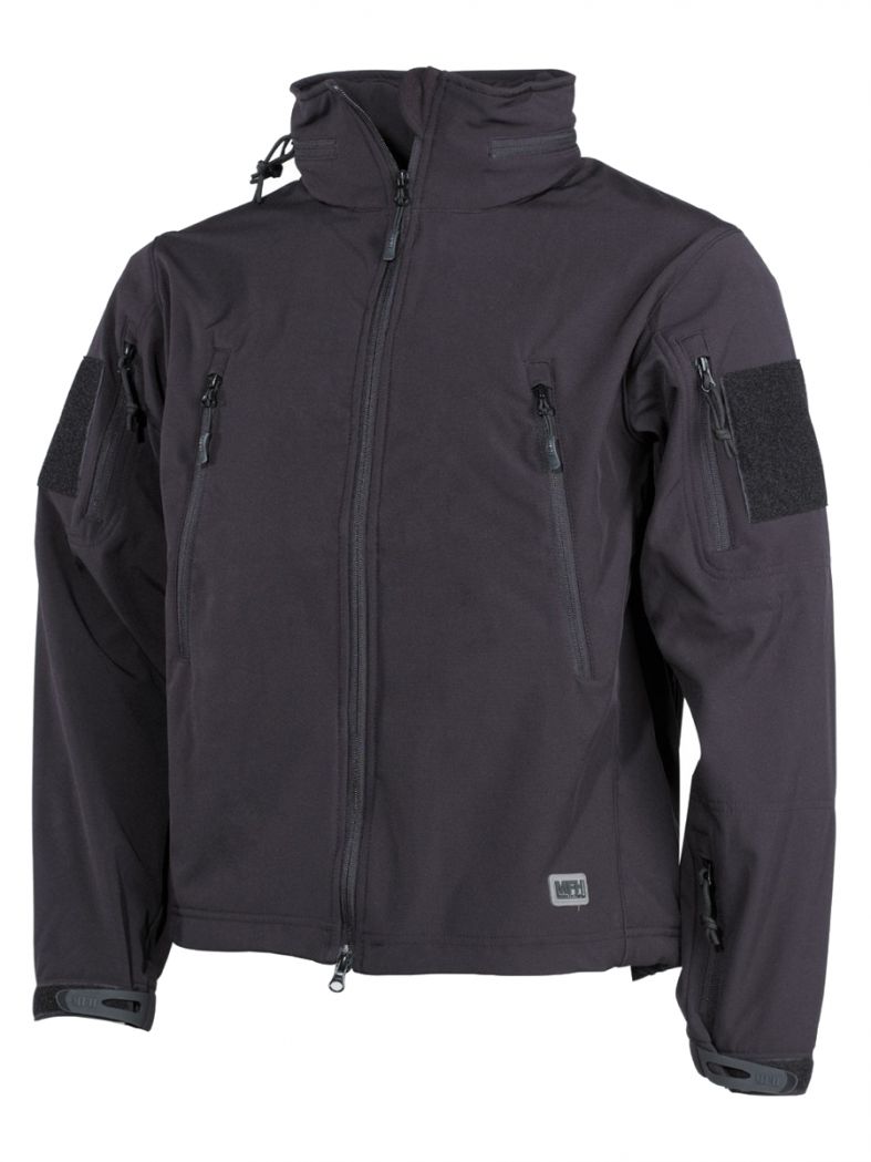 Allwetter Premium Soft Shell Jacke schwarz