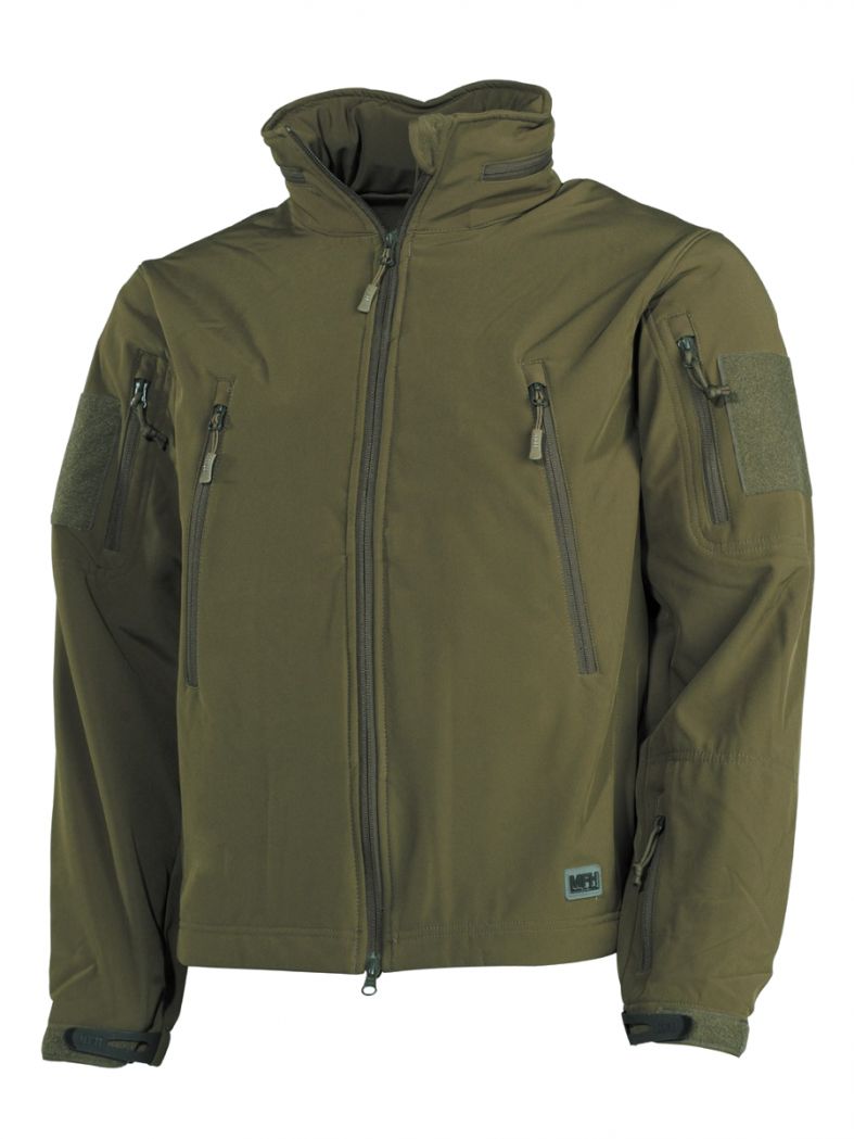 Allwetter Premium Soft Shell Jacke oliv