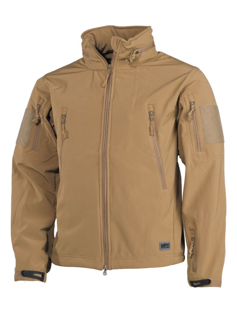 Allwetter Premium Soft Shell Jacke coyote tan
