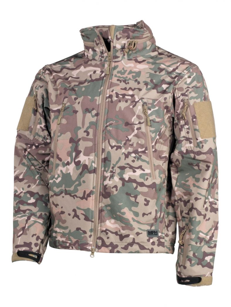 Allwetter Premium Soft Shell Jacke operation-camo