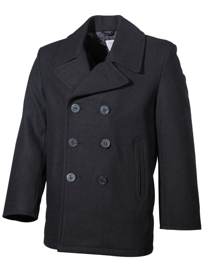 US Jacke Pea Coat schwarz