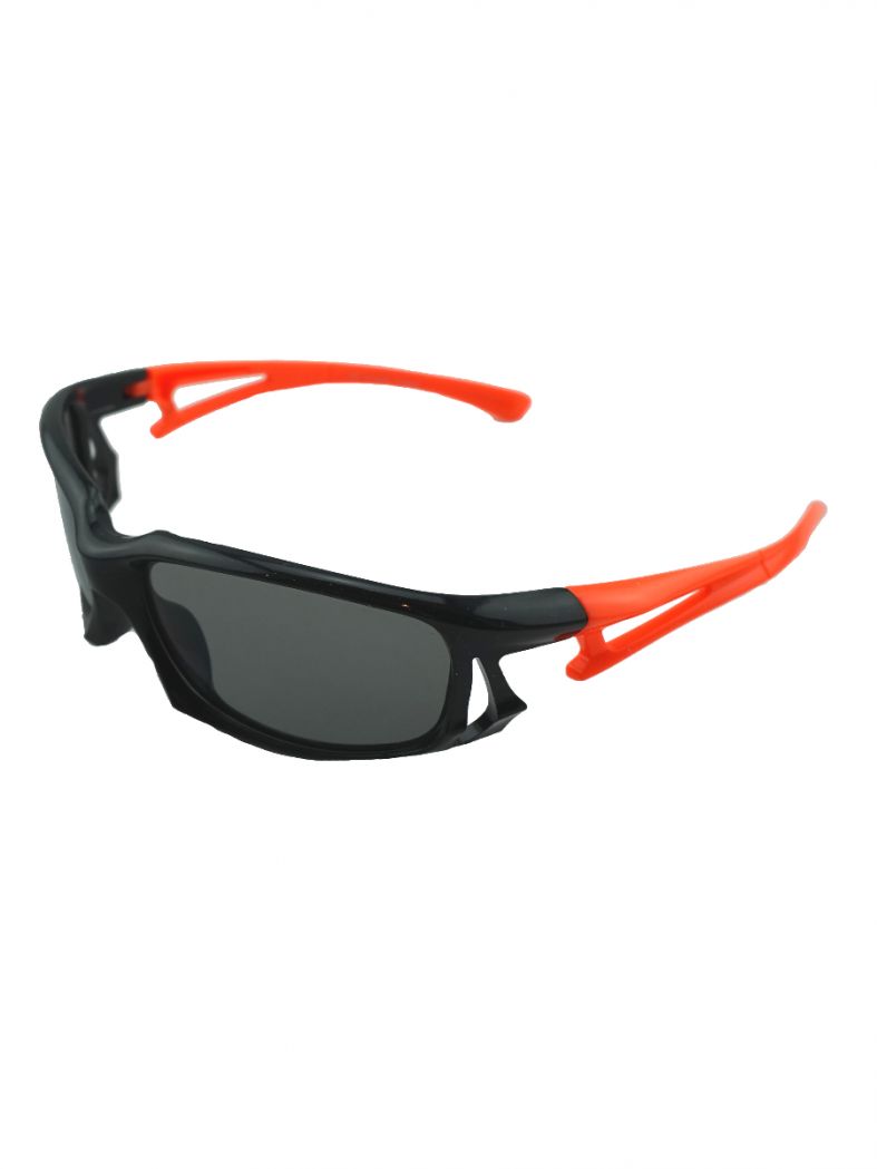 Kinder Sonnenbrille schwarz rot Bügel schmal