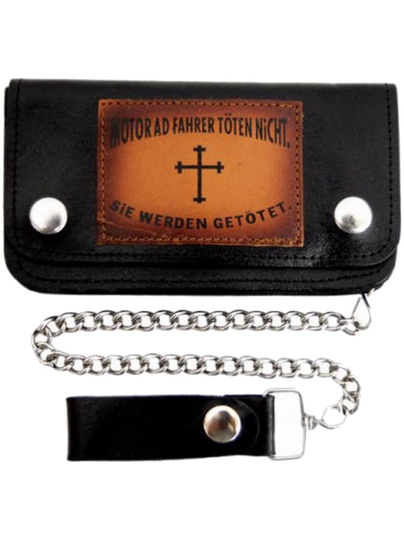 Biker Geldbörse Kreuz mit Kette
