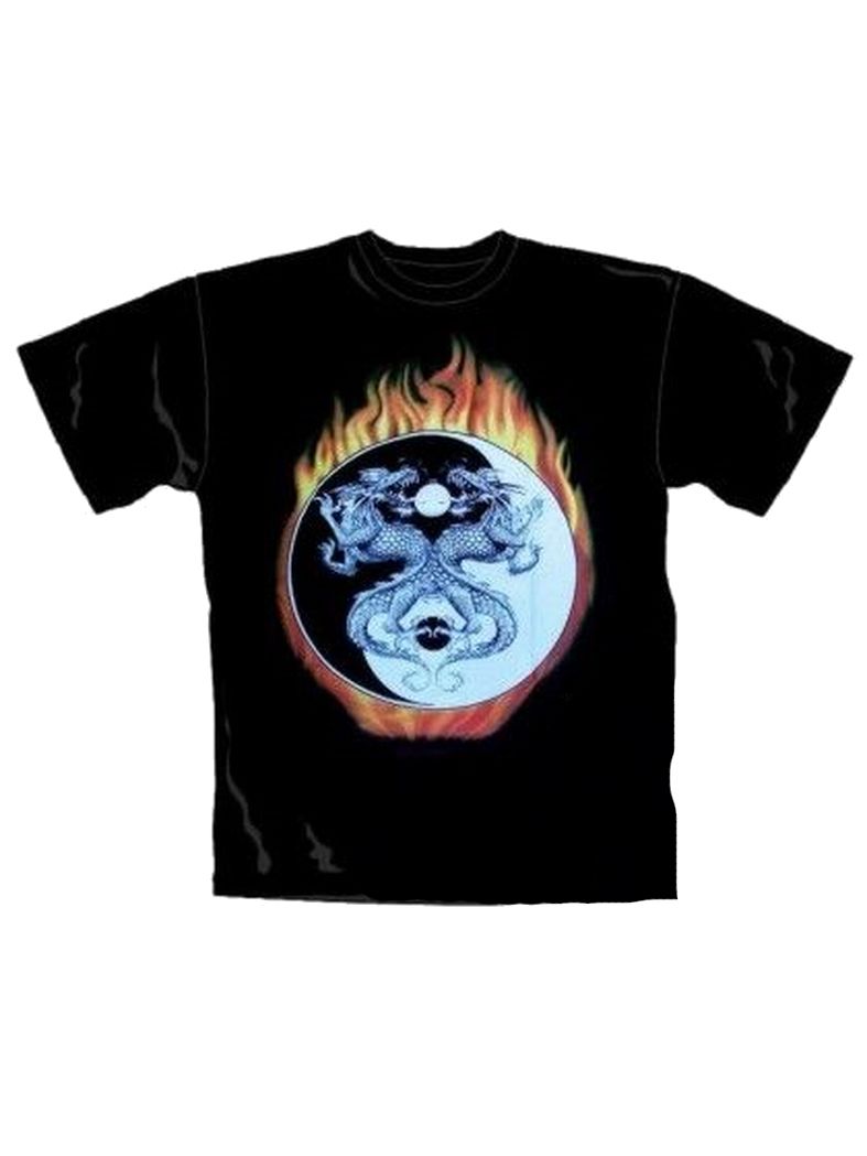 T-Shirt Drachen Yin Yang
