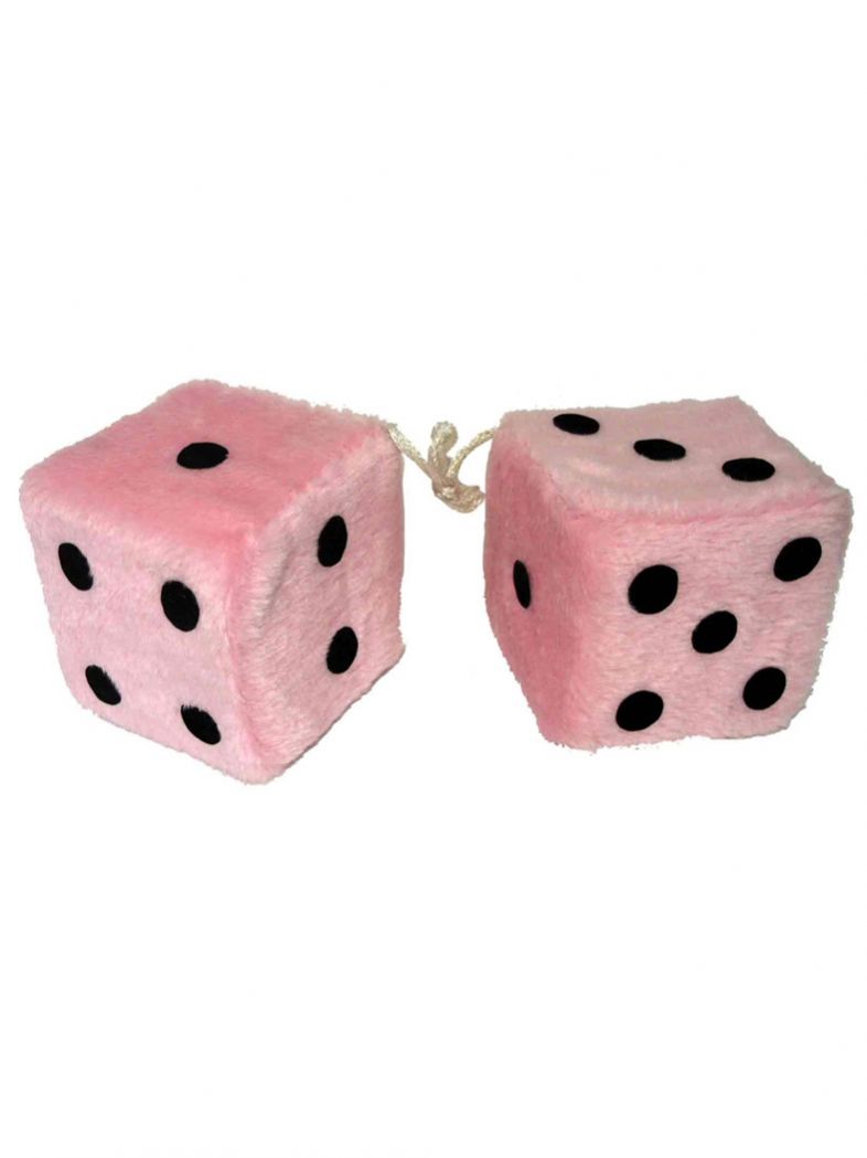 Kult Autowürfel Fuzzy Dice rosa groß