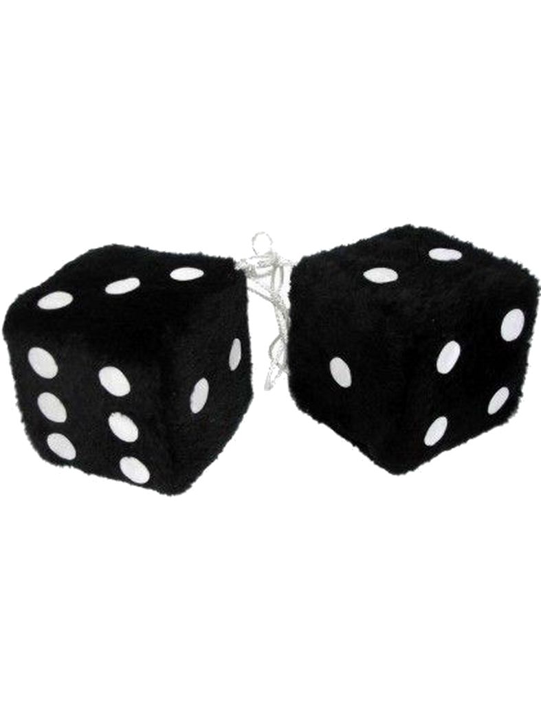 Autowürfel Fuzzy Dice schwarz mittel