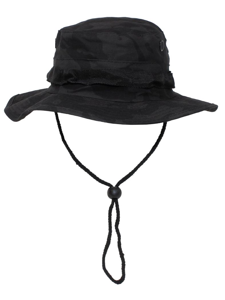 US GI Buschhut mit Kinnband night camo