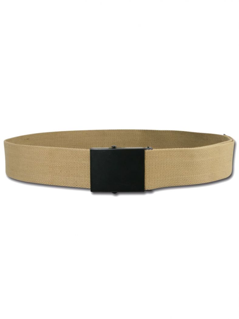 Textil Hosengürtel mit Metallkastenschloss khaki 4,5 cm