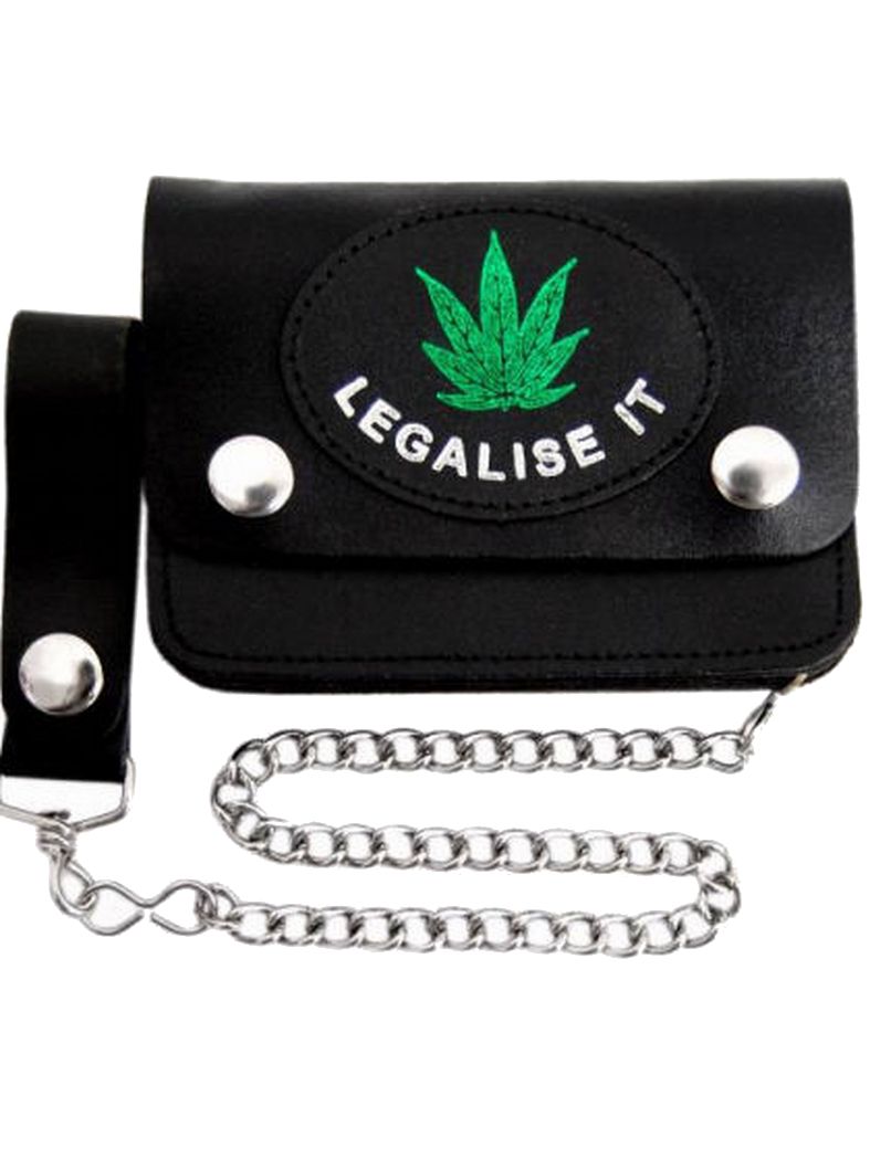 Biker Geldbörse Legalise it mit Kette
