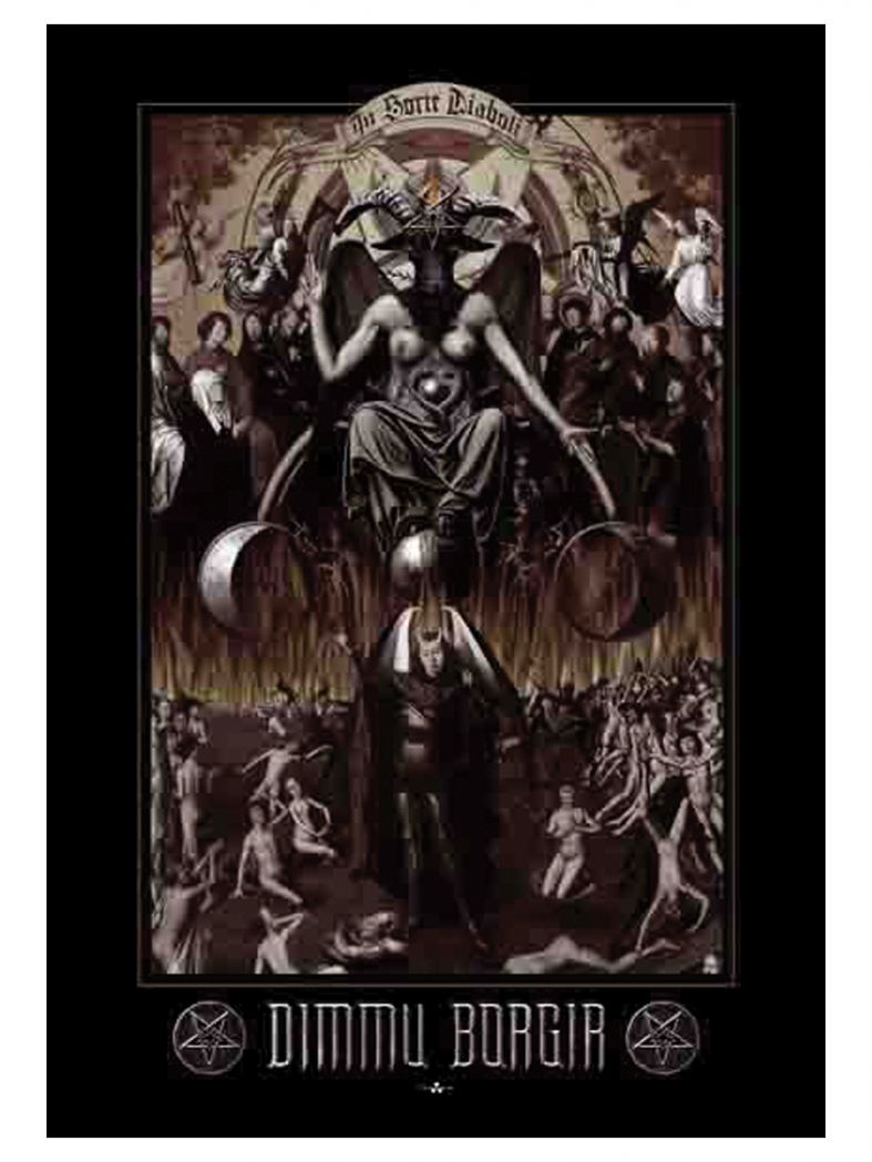 Dimmu Borgir Poster Fahne In Sorte Diaboli