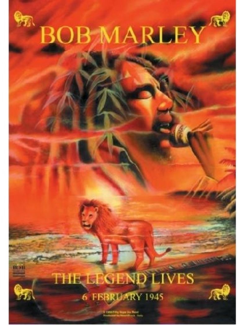 Bob Marley Poster Fahne The Legend Lives