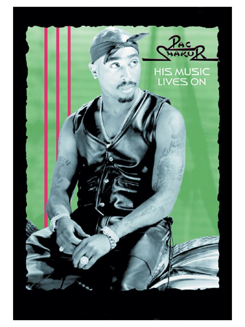 2 Pac Poster Fahne His Music lives on