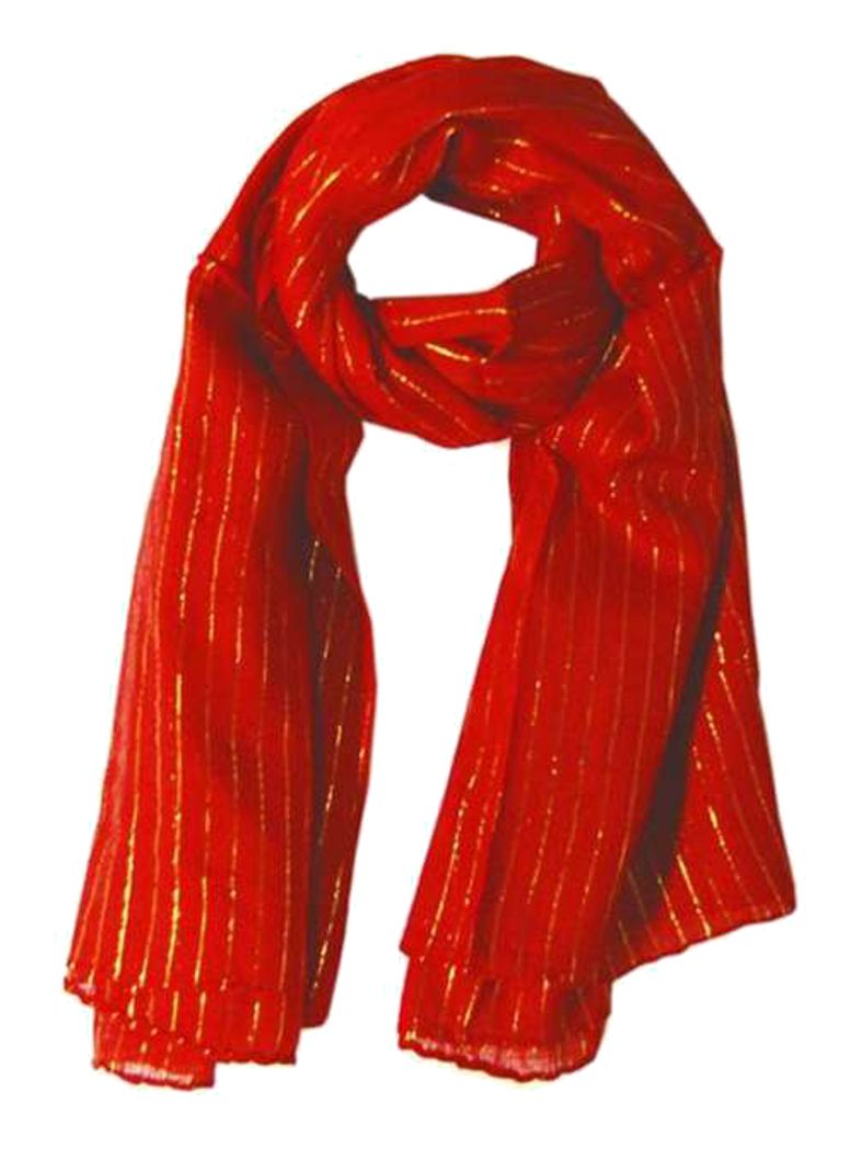 Lurex Tuch rot und gold