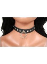 Leder Halsband Flachnieten
