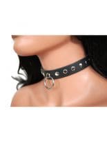 Leder Halsband Flachnieten
