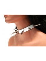 Leder Halsband Killerqueen weiß