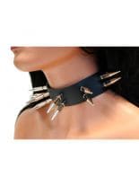 Leder Halsband Killerspitznieten