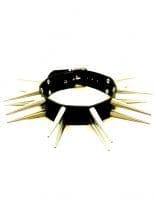 Leder Halsband mit Stacheln