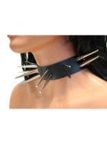 Leder Halsband mit Stacheln