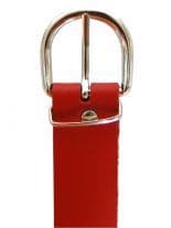 Leder Halsband Spitznieten 2 reihig rot